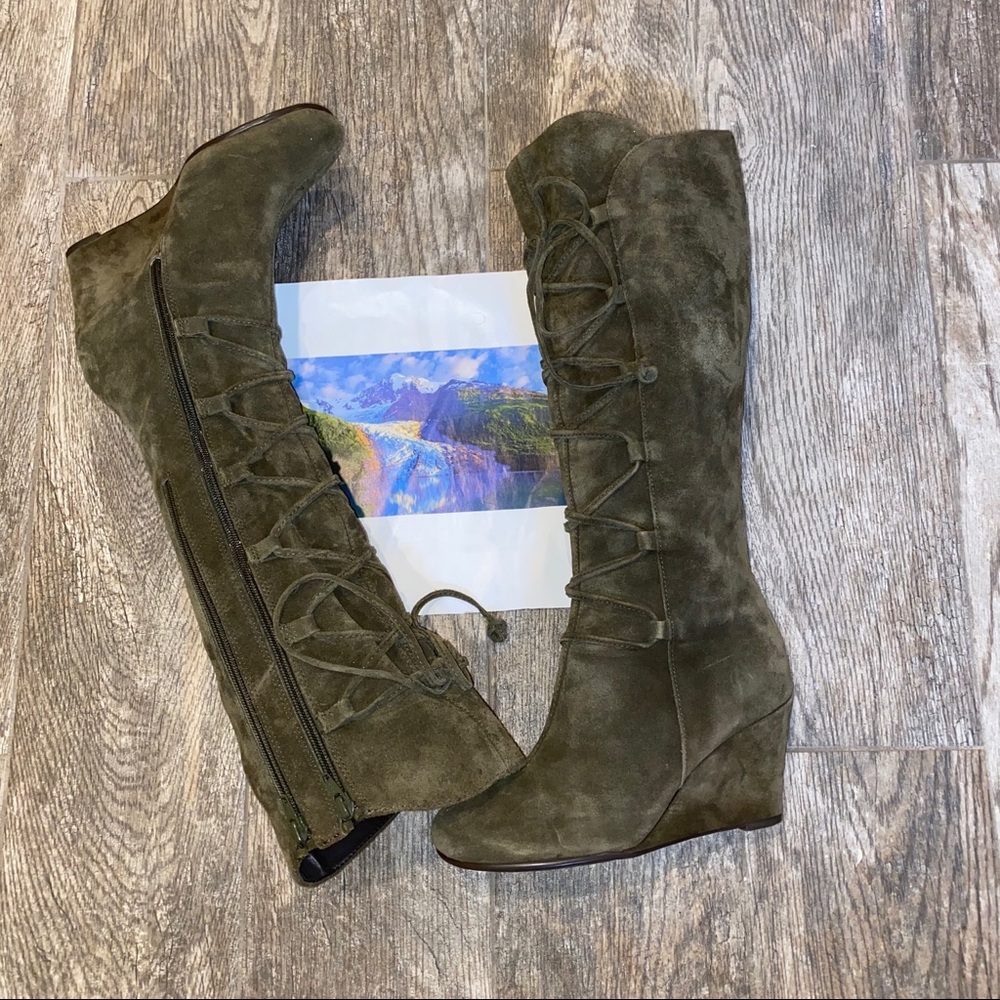 Tall suede boots